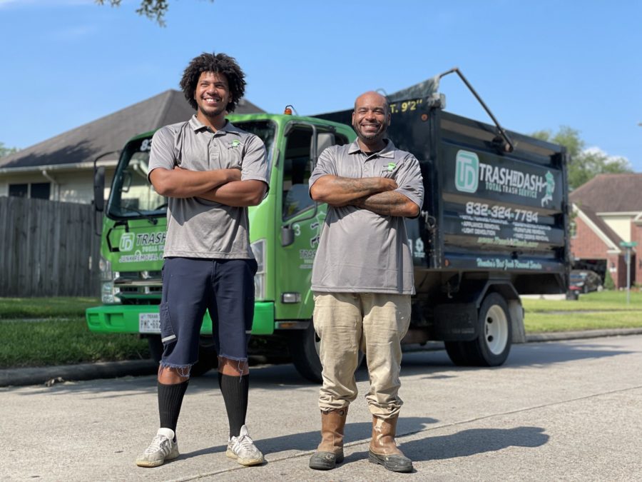 trash n dash employees ready to start junk removal services
